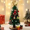Árvore de Natal de haste de chenille 2023 novo item quente de celebridade da internet DIY feito à mão decorações pequenas mini para mesa para casa