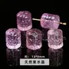 Cuentas Sueltas de Amatista Lavanda Natural en Forma de Corazón, Cuentas Espaciadoras de Corazón Transparente Color Melocotón Morado Claro, Accesorios para Manualidades con Cuentas Hechos a Mano, Venta al por Mayor desde el Fabricante
