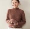 Nuevo Suéter de Cachemira Engrosado de Cuello Medio Alto Otoño e Invierno para Mujer, Suéter Pulóver Versátil de Hilo Floral de Siete Agujas para Mujer
