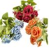 Mei Yue 7 cabeça 5 rosa flor artificial decoração casa paisagismo flor artificial cenário de casamento rosa