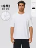 Camiseta Masculina 100% Algodão Solta Casual Esportiva Manga Curta Fibra de Algodão Natural Fitness Outdoor Corrida Top D62001