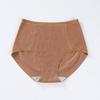 Roupa Íntima Feminina Sem Costura Algodão Puro Antibacteriano Seda Stall Cintura Média-Alta Respirável Levanta Bumbum Calcinhas Femininas Tamanho Grande Outono e Inverno Novo