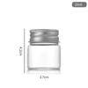 Botella de Vidrio de Borosilicato Alta de 37 mm con Tapa de Aluminio, Botella para Empaque de Dulces, Botella para Suplementos de Salud, Botella Pequeña para Medicina de Cápsulas de Cordyceps