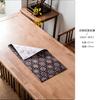 Alfombrilla de Té Bordada en Brocado con Brillo Dorado, Alfombrilla de Mesa de Lujo Ligero Inspirada en el Zen de Doble Cara, Posavasos para Tetera, Alfombrilla de Té Estética de la Dinastía Song