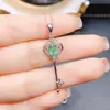 Venta al por mayor de fábrica Popular Colgante de Esmeralda Natural Plata S925 Incrustado Piedra Principal 4*6 Joyería de Lujo Venta Directa de Fábrica