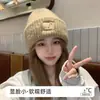 Gorro Grueso de Punto para Mujeres con Cabeza Grande, Holgado y Cálido para Otoño e Invierno, Gorro Slouchy que Hace que la Cara Parezca Más Pequeña, Gorro de Punto con Protección para las Orejas