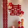 Decoración de sala de bodas de seis piezas, no tejida, de una sola pieza, para fondo de boda, para vestir de forma romántica