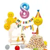 Amazon Transfronterizo Globo de Película de Aluminio Número de Cumpleaños Cielo Estrellado Set de Decoración para Fiesta Fabricante Mayorista
