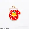 Colgante de Aleación Esmaltada Navideño Colgante de Gota Papá Noel Muñeco de Nieve Reno Colgante de Dibujos Animados Accesorios para Joyería DIY Pulsera Al Por Mayor