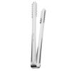 Pinça de gelo de aço inoxidável 304 pinça de metal espessa para alimentos pinça de açúcar pinça antiderrapante de silicone pinça para papel toalha