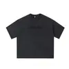 Camiseta Lisa de Manga Curta Vintage Lavada Resistente Estilo Retro Americano, Caimento Solto, Estilo Casal Unissex, Versátil para Primavera e Verão