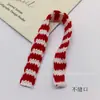 Bufanda Gruesa de Punto con Costuras Visibles, Bufanda Pequeña en Stock, Calentador de Cuello Pequeño Juguete Navideño, Hilo Rayado de Varios Colores