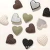 Ins estilo coreano tela de algodón lunares forma de corazón corazón de amor botón bolsa botón clip para el pelo diy accesorios para ropa sombrero
