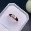 Anel de Morganita Natural, Cristal Puro, Cor Única, Prata S925 Banhada a Ouro Branco, Pedra Principal 6*8mm