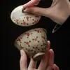 Mi Yan Cubierta para Tazón de Leña Artificial Hogareño Tazón de Té Pintado a Mano Taza de Té Taza de Té Antiescolding Fabricante de Té Tazón de Cubierta Gruesa Vintage Hecho a Mano