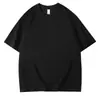 Camisetas de Manga Corta 100% Algodón Puro 220g para Hombre y Mujer, Mismo Estilo, Cuello Redondo, Casual, Holgadas, Color Sólido, Camisetas Versátiles, Se Pueden Personalizar con Logo