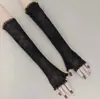 Luvas Femininas Longas Sem Dedos para Halloween Teia de Aranha Cruz Renda Amarela Narciso Mangas de Proteção Solar Luvas Sem Dedos