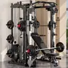 Máquina Smith, rack de potencia, equipo de entrenamiento completo, equipo de fitness comercial, rack para sentadillas doméstico, press de banca, multifuncional