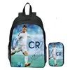 Cristiano Ronaldo Cr7 Estrella del Fútbol Nueva Mochila Escolar para Niños Mochila Juvenil para Hombres y Mujeres Mochila Personalizada DIY