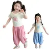 Conjunto Fofo Casual de Duas Peças para Bebês e Crianças Pequenas, Nova Moda Infantil Tendência 2026 Roupas Estilosas para Meninas