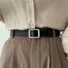 Cinto Não Poroso para Mulheres, Novo Estilo de Verão, Preto Versátil Sem Furos para Estudantes, Estilo Coreano, Estilo Ins, Cinto Decorativo Fino para Cintura, Tendência