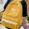 Mochila escolar estilo coreano para estudiantes de secundaria y preparatoria, casual, ligera, transpirable, duradera, versátil, de pana, gran capacidad