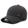 Gorro cálido nuevo de otoño e invierno para hombre, gorro frío cortavientos para personas de mediana edad y mayores, gorro para las orejas, gorra de béisbol gruesa con forro polar