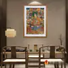 Pintura decorativa thangka de aldea de Xizang, pintura colgante, Padmasambhava, Nueva Estatua de Bronce de Padmasambhava de Ocho Formas, thangka de Padmasambhava