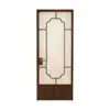 Estética Retro Dinastia Song Porta de Vidro Banheiro Porta de Abrir Novo Estilo Chinês Textura de Madeira de Nogueira Banheiro Cozinha Porta de Banheiro