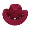 Sombreros para Hombre Transfronterizos, Sombreros Vaqueros Occidentales Europeos y Americanos, Sombreros de Jazz de Lana, Sombreros de Sol para Mujer para Exteriores, Sombreros Negros para Adultos