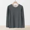 Ropa interior sin costuras de terciopelo de doble cara de peso pesado para hombre, traje de invierno cálido de lana y seda de morera, camiseta de manga larga, ropa de otoño y pantalones largos