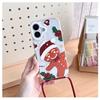 Hombre de jengibre navideño Lanyard cruzado para iPhone 17 Funda para teléfono Adecuado para Apple 15Promax Anticaídas Transparente Suave