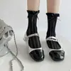 Calcetines de Encaje con Lazo Estilo Ballet Mary Jane Primavera y Verano Calcetines de Encaje Puro Deseo para Pantorrilla Calcetines de Encaje Jk Huecos de Caña Media Apilados