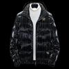Jaqueta brilhante casaco acolchoado de algodão masculino outono e inverno casaco quente moda estação europeia TikTok moda marca top