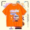 Camiseta de Manga Corta de Algodón Puro para Niños, Estilo Fiesta Eggman, Chico Castor, Moda de Verano para Niños Mayores, Top Holgado