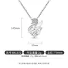 Colar Cisne com Flores de Gelo Coloridas de Pedra Preciosa Mais Vendido no TikTok para Mulheres, Pingente em Forma de Pera de Diamante de Alto Carbono Banhado a Ouro, Dropshipping de Transmissão ao Vivo Transfronteiriça