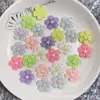 Glitter Fino Gelo Rosa Transparente Azul Flor de Cerejeira Acessórios para Joias DIY Flor Rosa Aplique com Furo Flor para Sapato Fivela de Sapato Acessórios de Cabelo