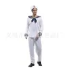 Fantasia de Marinheiro Azul Marinho para Halloween Traje Azul Marinho para Palco Festa a Fantasia Traje Azul Marinho para Brincar