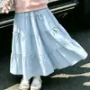 Atuendo elegante y moderno estilo escolar para niña, un vestido hermoso y bonito, falda nueva de longitud media estilo coreano