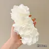 Vacaciones en la playa clip floral de plátano para el pelo pinza de garra floral de dopamina para recogidos en la parte posterior de la cabeza accesorio para el cabello adorno para el pelo