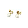 Suministro de fábrica temperamento simple viajero flash ojos aretes de perlas grandes diseño nicho aretes exquisitos para mujer en stock venta al por mayor