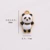 Aleación Goteo de Aceite Panda de Dibujos Animados Colección de Bambú Pendientes de Coche Llavero Manualidades Accesorios Hechos a Mano Venta al por Mayor