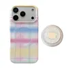 Soporte Magnético Adecuado para Funda de Teléfono iPhone 18 Pro Max, Película Suave Apple 16, Oso de Nácar Chapado en Oro 13, 17 Diseño Creativo