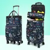 Bolsa de carrito retráctil bolsa de compras de supermercado plegable portátil Carrito de compras de rueda universal compras de comestibles carrito de arrastre para el hogar camping