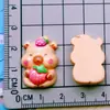 Pinza para el cabello con forma de fresa de fruta de dibujos animados brillante, pinza para el pelo, cuerda para el pelo, pinza para el pelo, accesorios de resina para bricolaje con pegamento cremoso