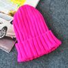 Gorro de Lana Tejido para Mujer Estilo Coreano Otoño e Invierno Coreano Retro Color Sólido Placa Ligera Puntiagudo Rizado Gorro Tejido Venta al por Mayor