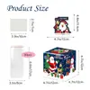 Caja de regalo navideña para dibujar dinero con diseños de Papá Noel y árbol de Navidad, caja sorpresa navideña creativa de color azul oscuro para fiestas navideñas