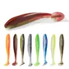 Venta al por mayor de fábrica Señuelo blando Gusano blando Dos colores Cola en T desnuda 5.5cm 6.5cm 7cm Señuelo de pesca de dos colores Señuelo en forma de T