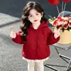 Casaco de Algodão com Capuz Cor Sólida para Meninas Transfronteiriço 2026 Inverno Novo Jaqueta Influenciadora Infantil Casaco Acolchoado Roupa Infantil Dropshipping