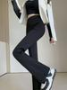 Calça Flare Supermodel Feminina Nova Outono Mistura de Algodão Perna Longa Casual, Calça Casual Versátil Feminina que Alonga as Pernas